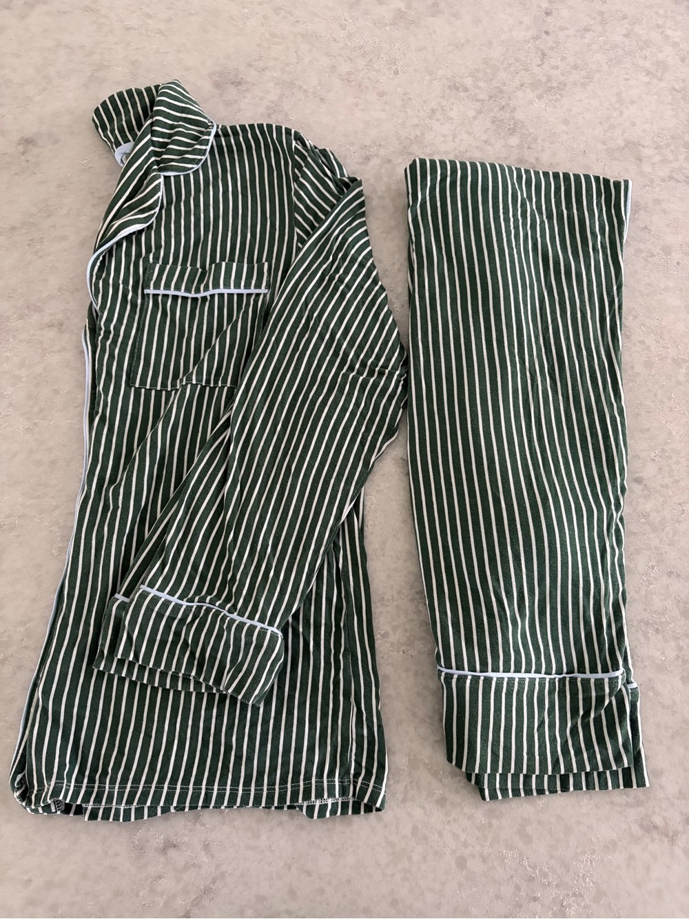 Aerie Real Soft Green Stripe PJ Set - Size S